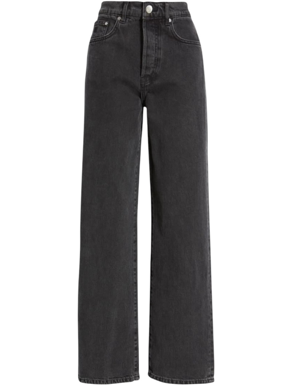 Amendi Vivi Button Fly High Rise Denim Size 27x32 Black Stone Wash